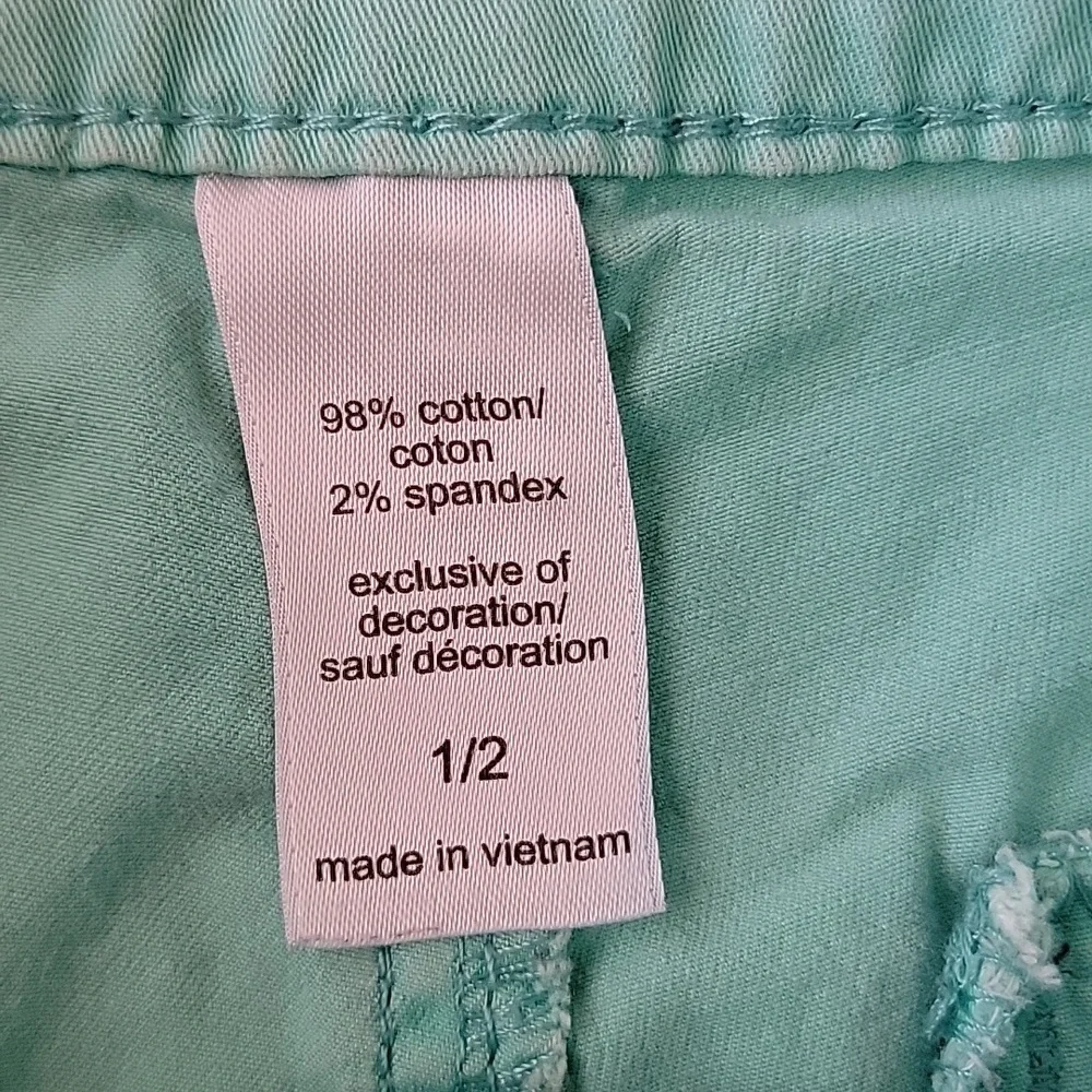 Maurices Mint Green Cotton Shorts Low Rise